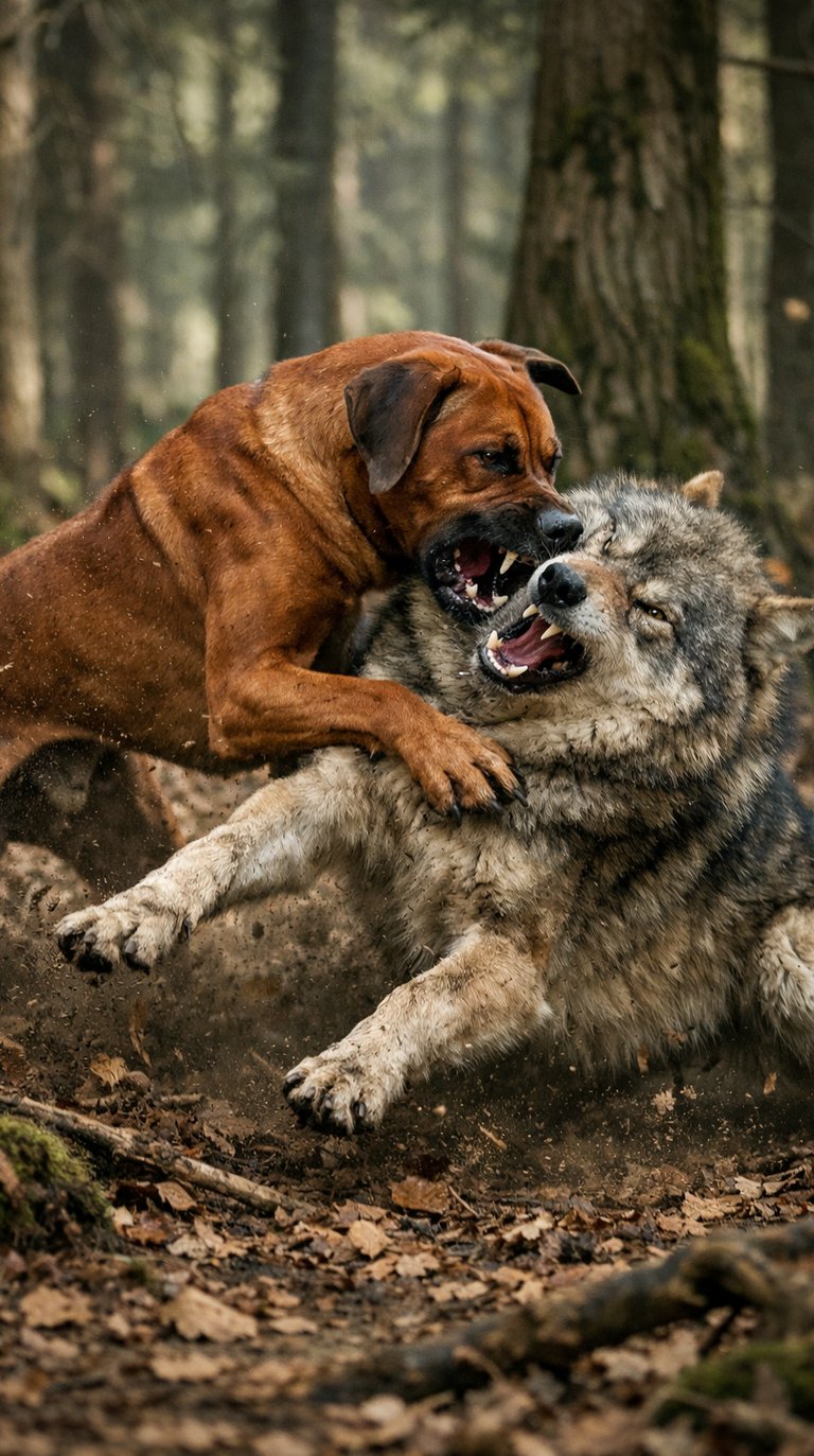 Combat loup contre chien qui gagne ?