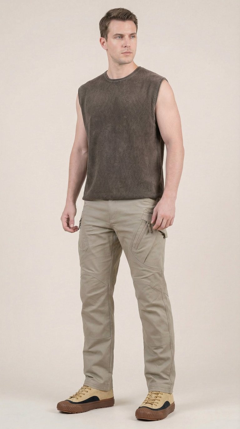 PANTALÓN TÁCTICO CARGO PARA HOMBRE COLOR ARENA DESIERTO ESTILO MILITAR RESISTENTE