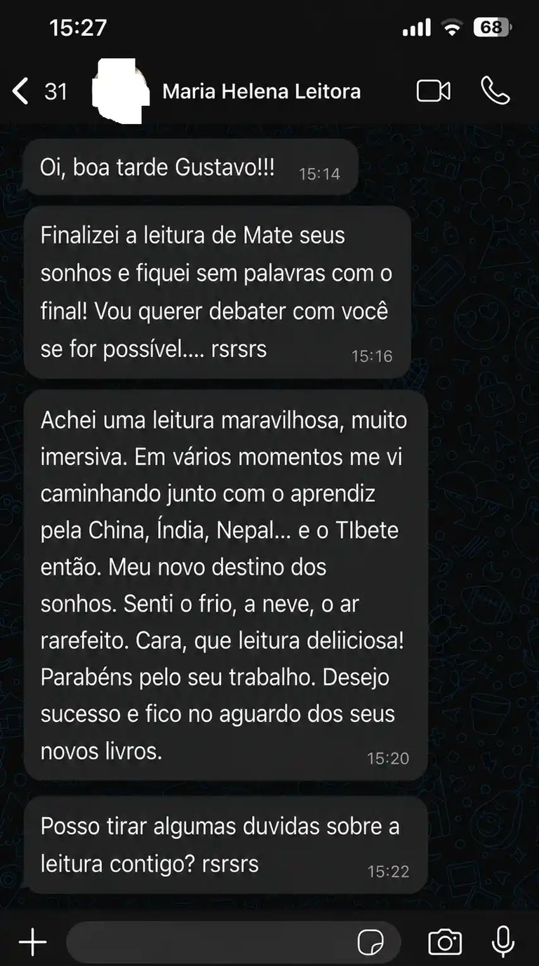 Avaliações WhatsApp Livro Mate Seus Sonhos
