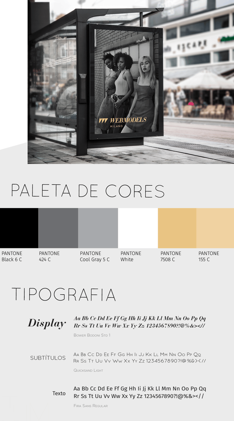 a poster advertising a storefront window in a city