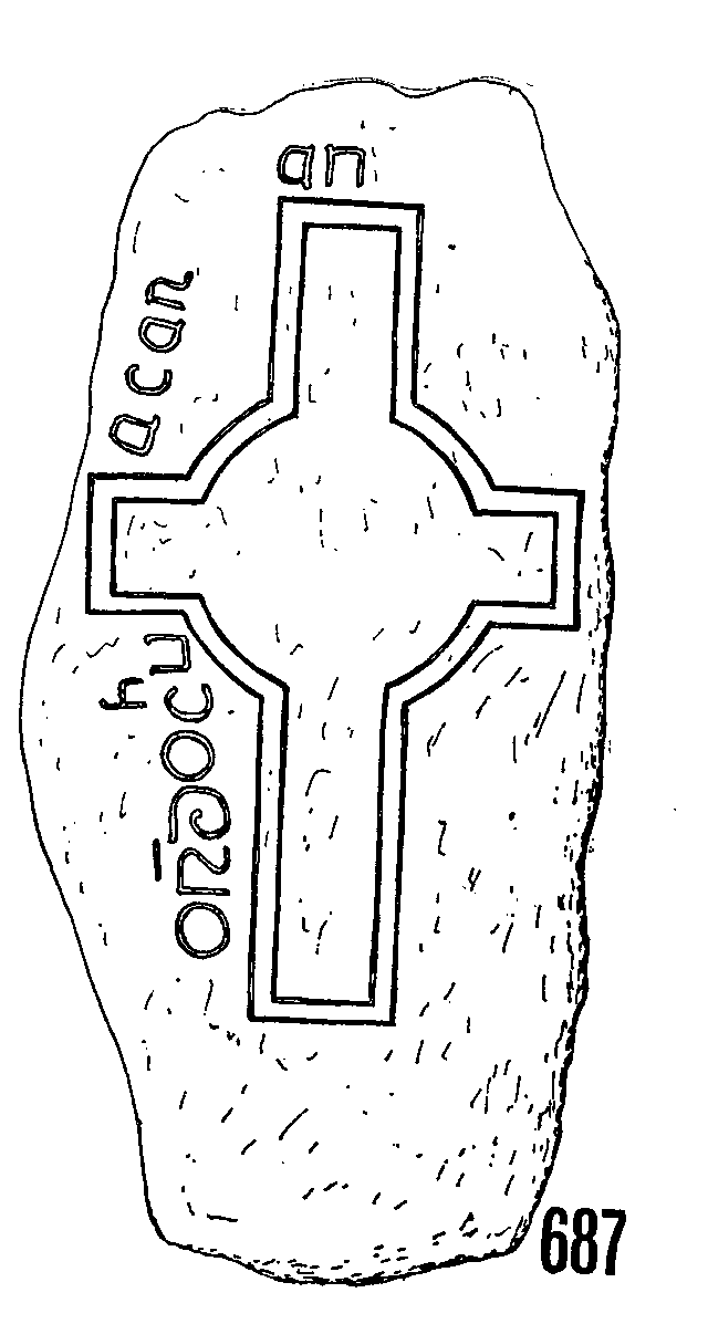 Clonmacnois Runestone 687  - Barony of Garrycastle, County of Offally, Ireland
