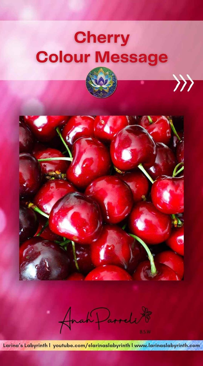 Colour message: Power of Cherry Red Colour. Colour Healing, Color Healing