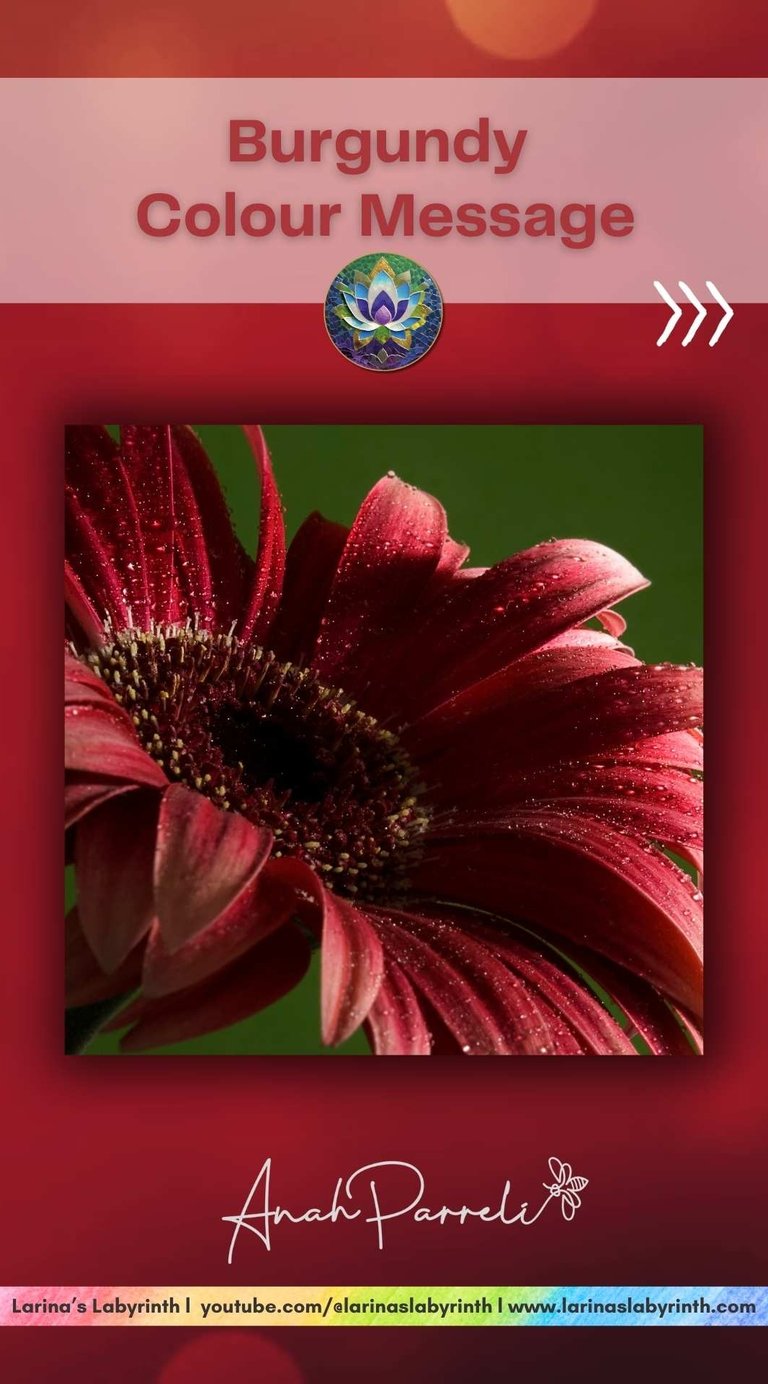 Colour message: Power of Burgundy Red Brown. Colour Healing, Color Healing