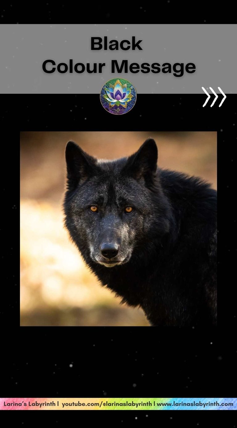 Colour message: Power of Black. Colour Healing, Color Healing