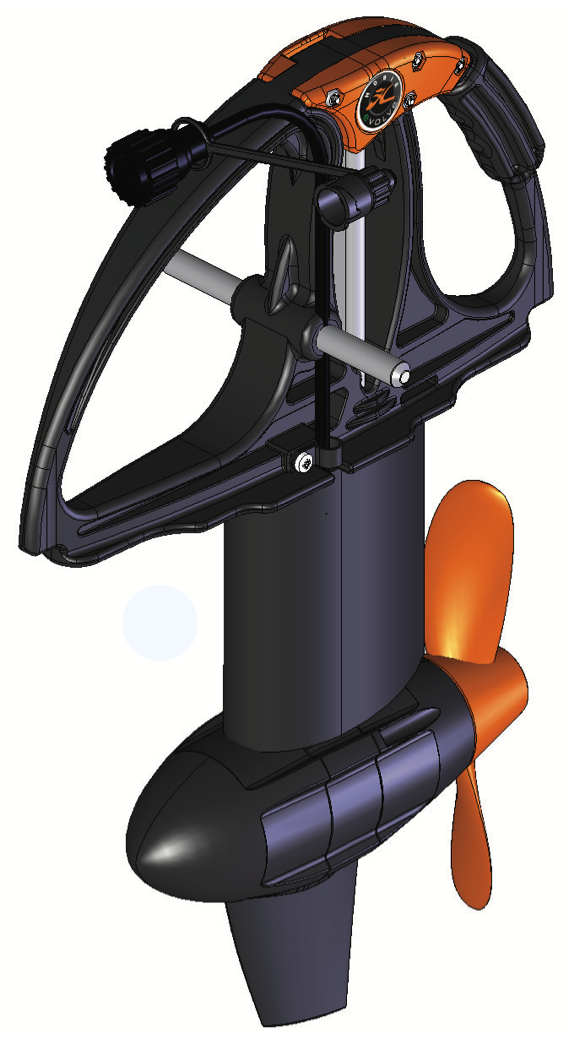 a boat's MOTOR and a propeller