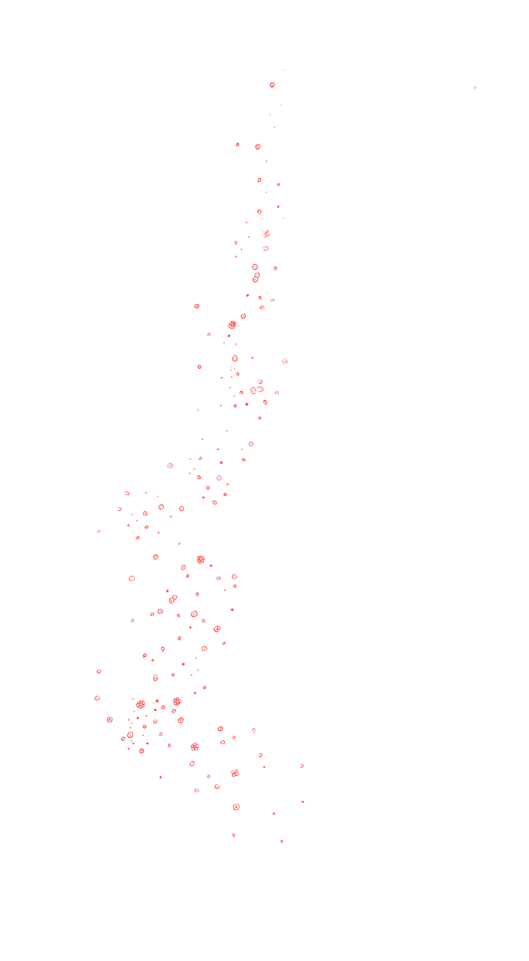 Infinité de bulles minuscules faites de fleurs de couleur rouge