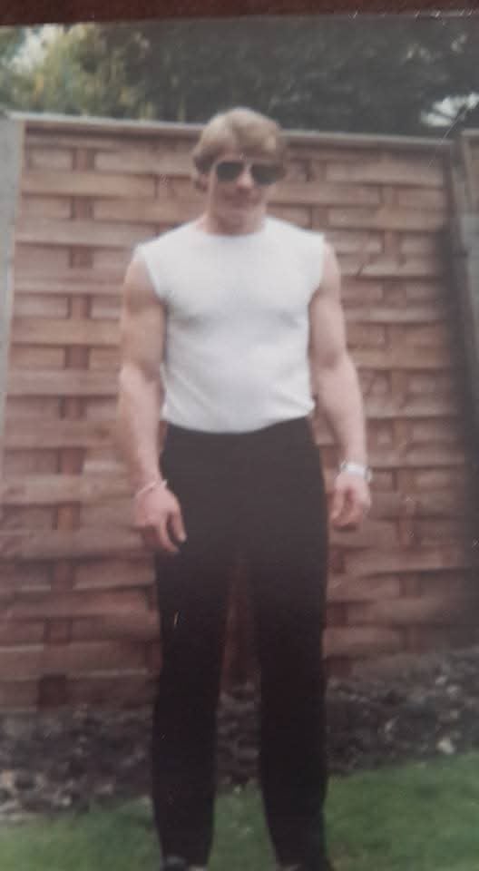 Rob Hamilton aged 23, t shirt with muscles