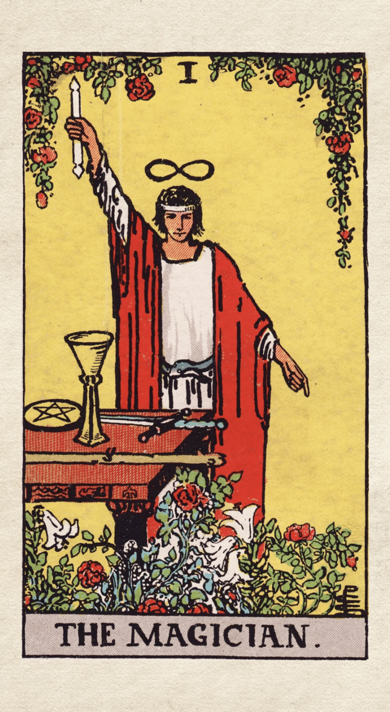 The Magician: Symbolizes willpower, manifestation, and taking action.