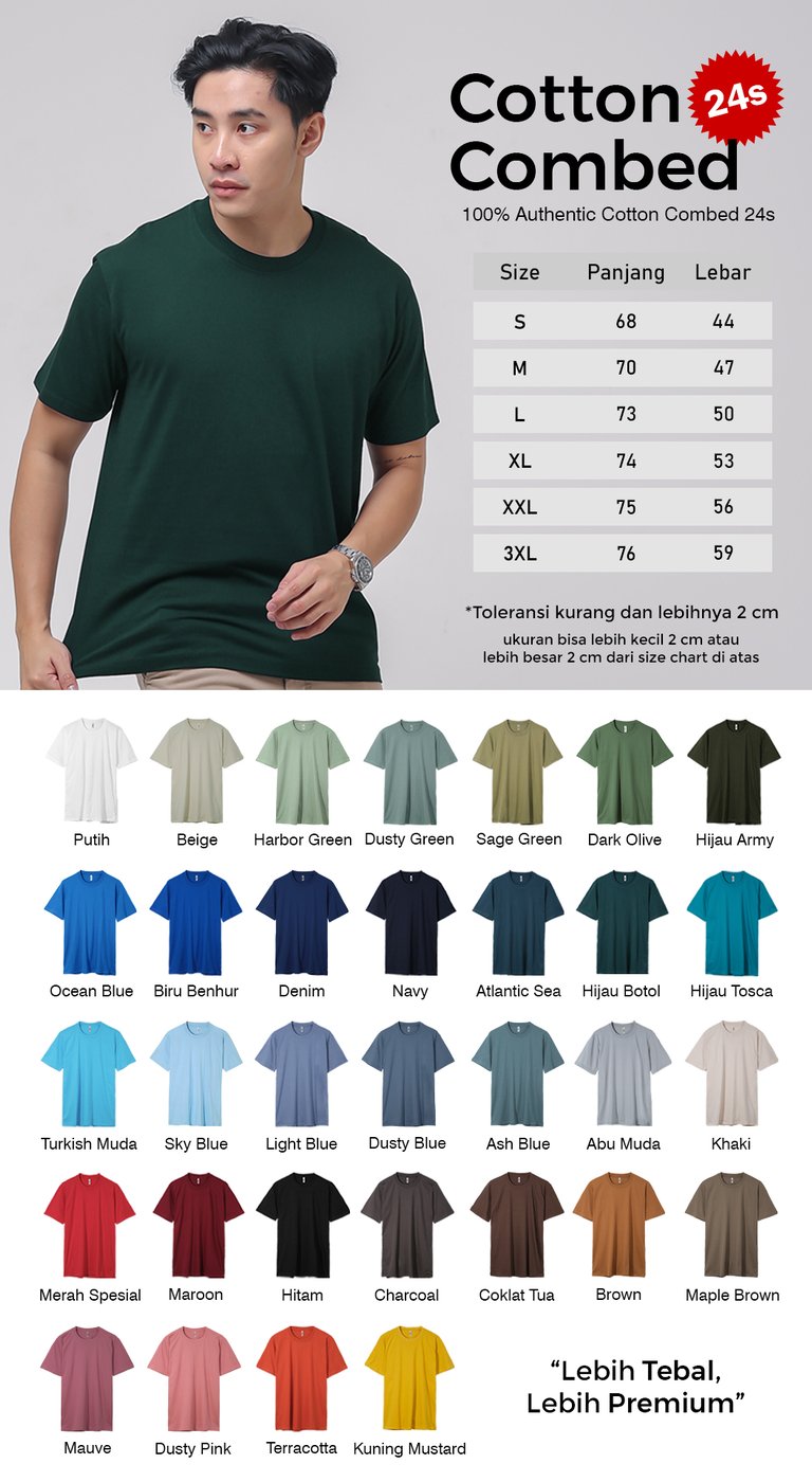 Katalog Combed 24s panjang texera