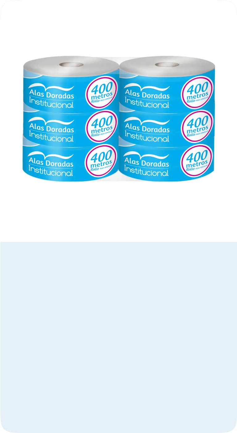 Papel higiénico una hoja 400mts.