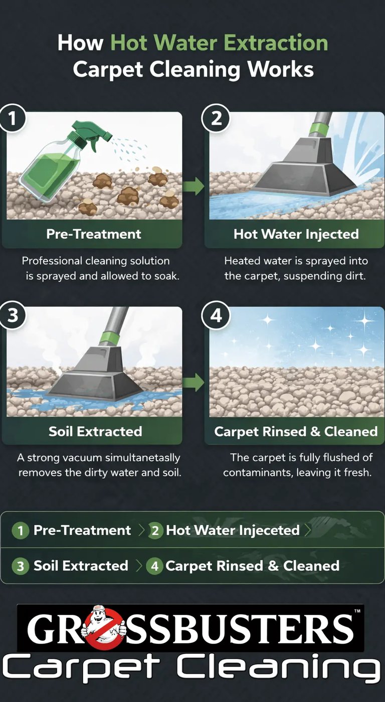 Grossbusters Hot Water Extraction infographic