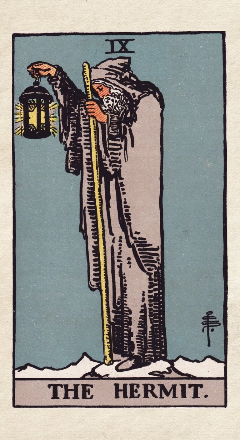 The Hermit: Represents introspection, guidance, and seeking solitude.