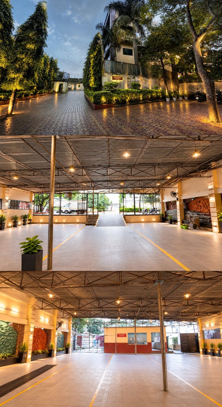 Spacious parking facility for guests at Omkar Garden Mangal Karyalaya, Kondhwa Pune