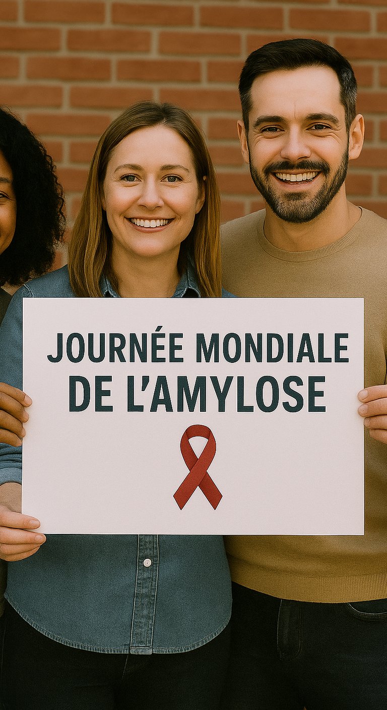 Photo de groupe pour la journée mondiale de l'amylose