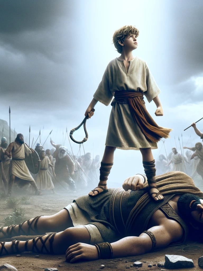 a man in a biblical movie, with a sword and sword