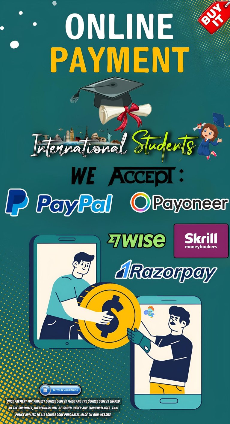 a poster with a man holding a phone and a laptop