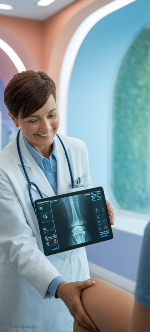 a doctor and a patient in a hospital