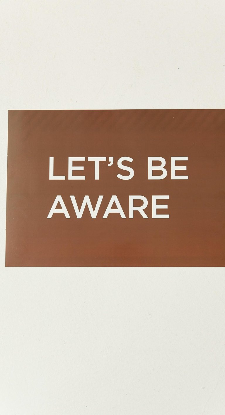 a sign that says let's be aware of responsibilities