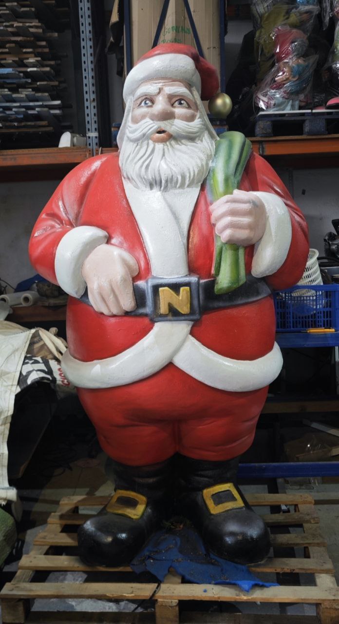 Papa Noel fibra decoración tematización navidad
