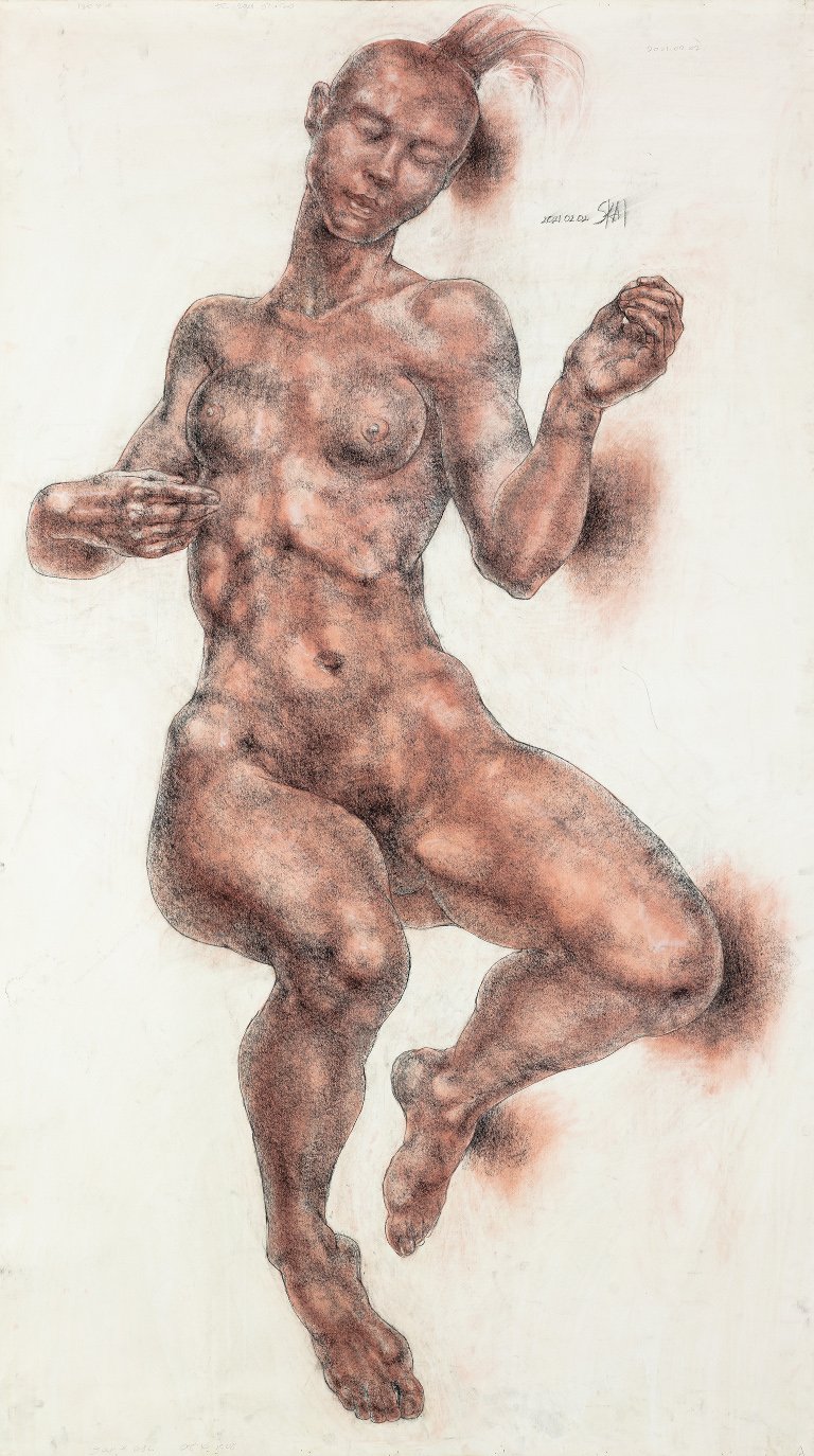 Skaiste Verdingyte, piesiniai, popierius, sangina, sousas