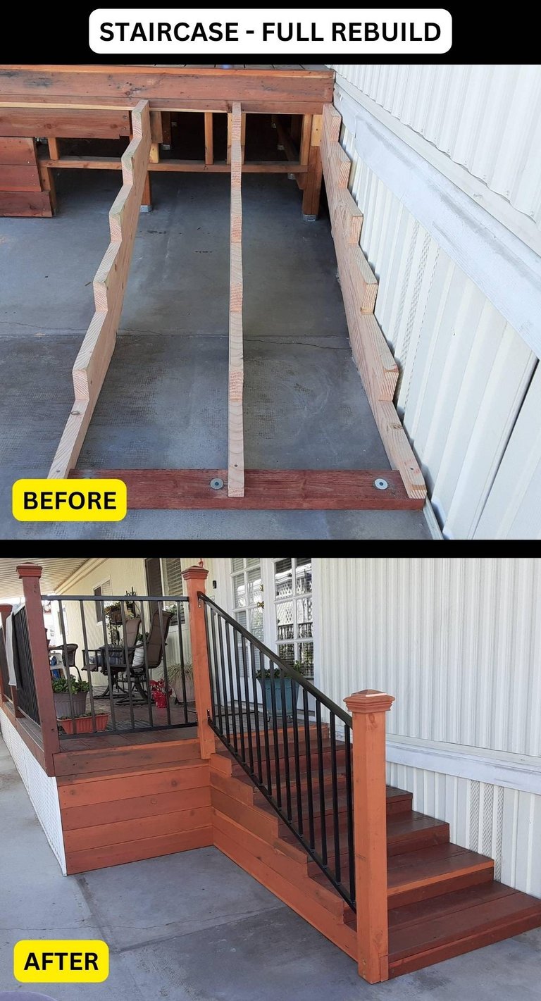 Staircase rebuild in Fresno, CA