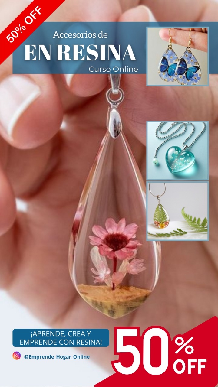 a woman's handmade necklace with a flower inside of a tear shaped glass