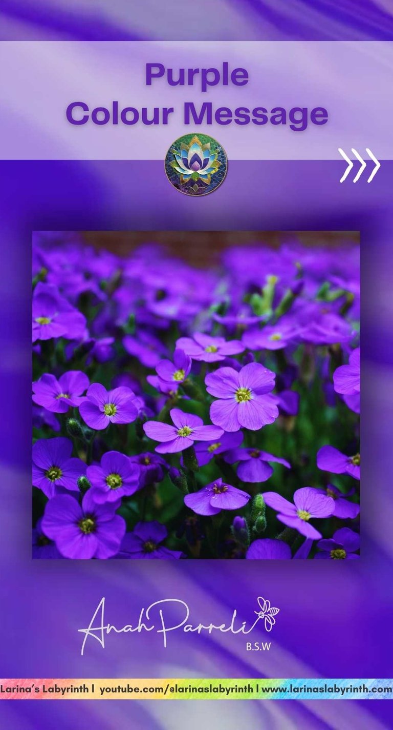 Colour message: Power of Purple. Colour Healing, Color Healing