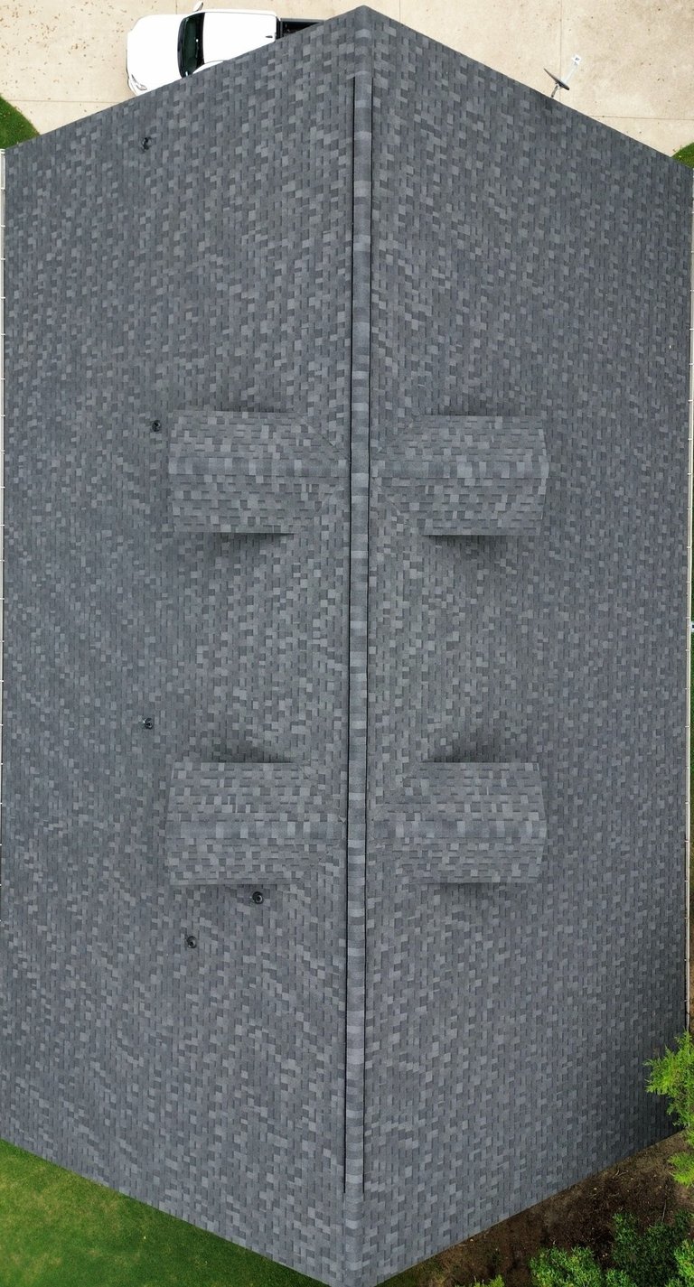 Aerial view of condominium commercial roof replacement in Tyler, TX