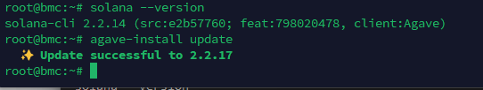 solana --version output