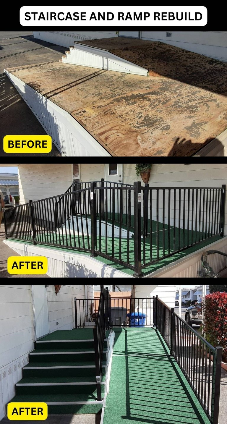 Staircase and ramp rebuild and repair in Clovis, CA