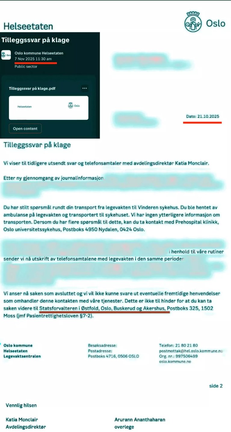 Statsforvalteren oslo, Katia Monclair, Legevakten Aker i Oslo, Helse, omsorg og sosialtjenester,