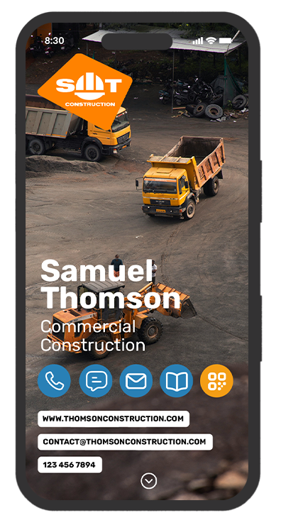 building success: a digital business card design for commercial construction professionals