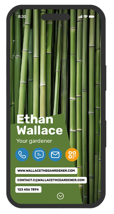 digital business card the gardener