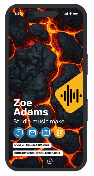 digital business card for music maker and producer
