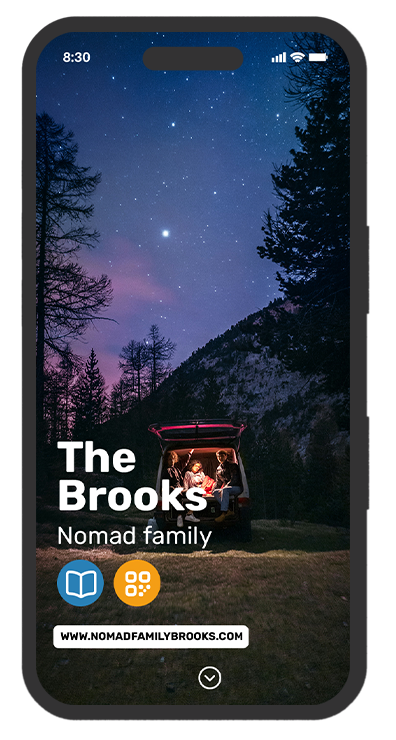 Adventure and Freedom: A Digital Business Card Design Tailored for Van Life Enthusiasts