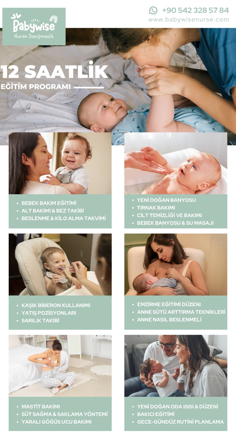 Evde yenidoğan hemşiresi bebek bakımı yaparken