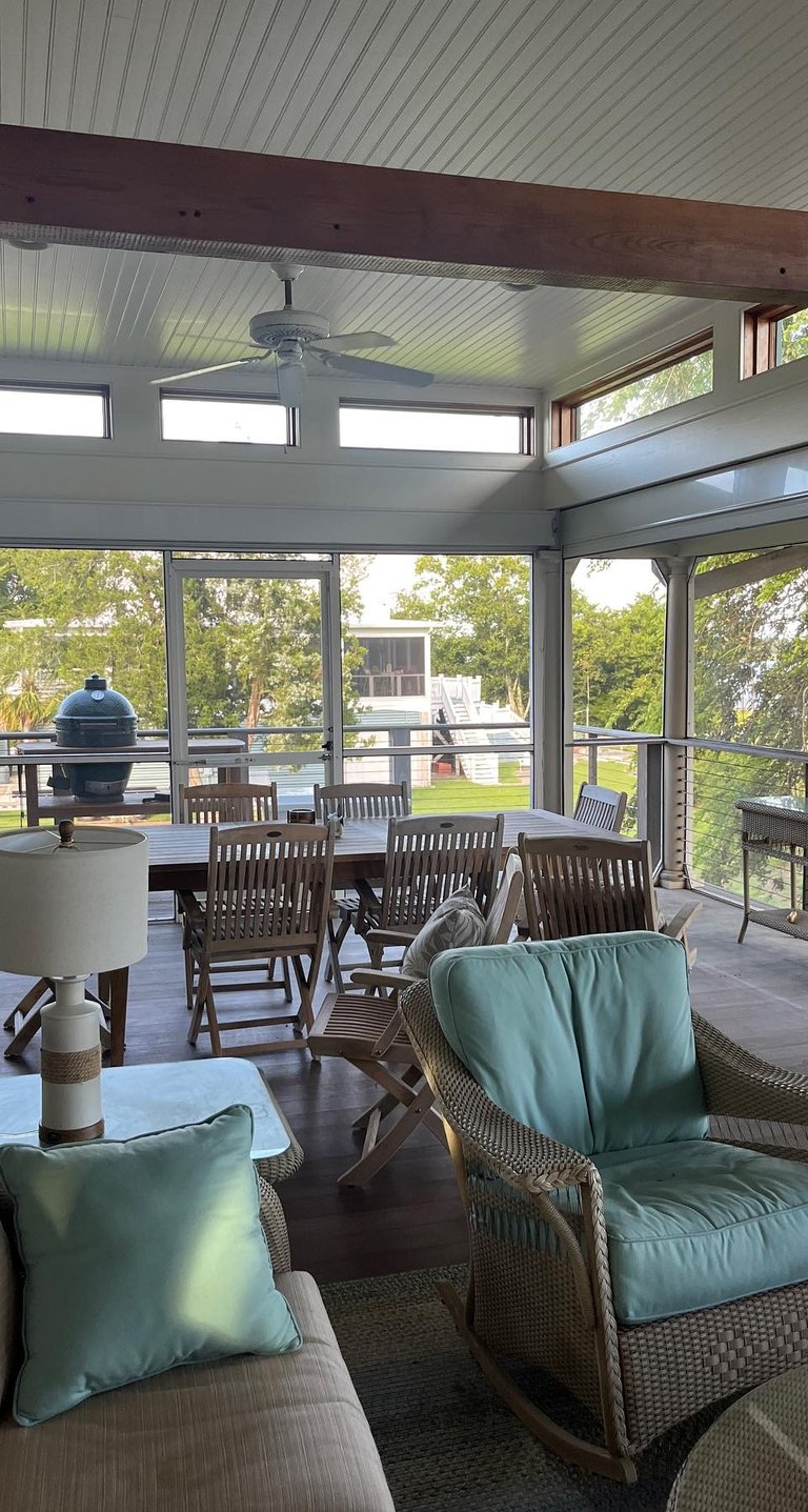 Screen porch utilizing Original Screen Tight with Super Screen.