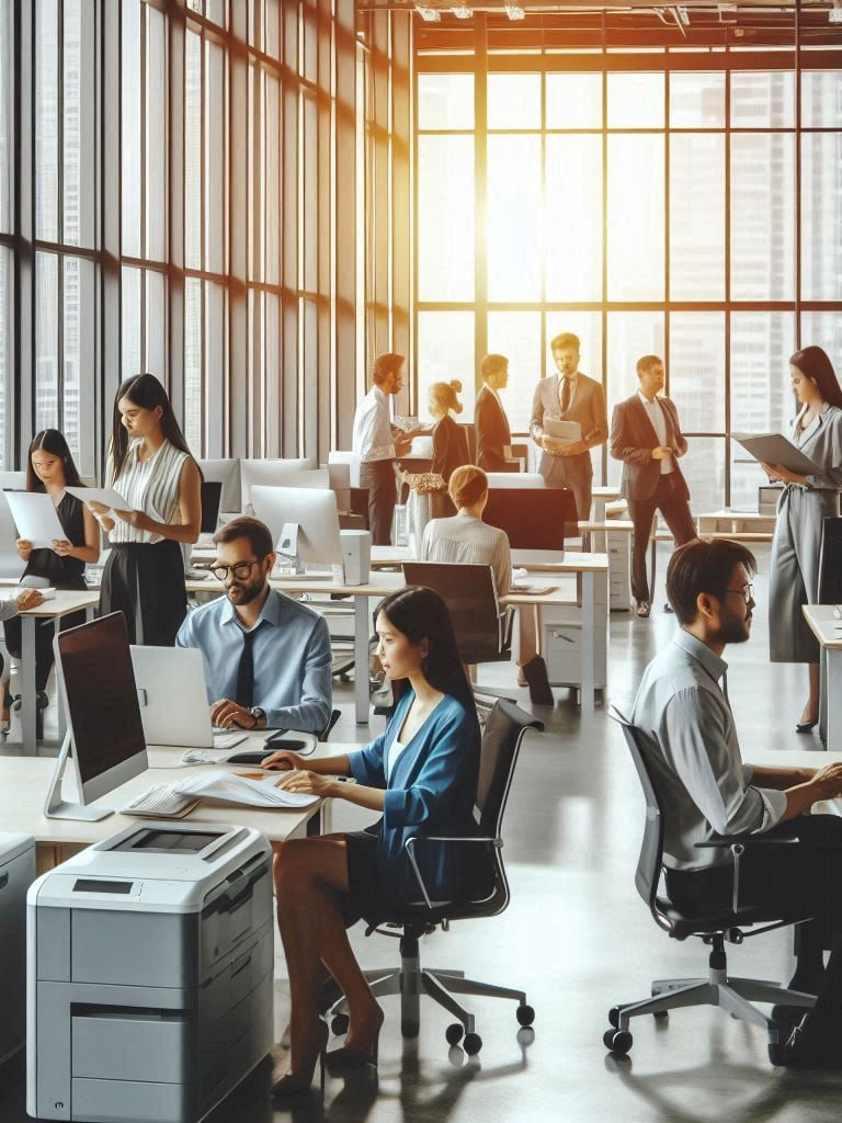 a group of people working on computers and laptops