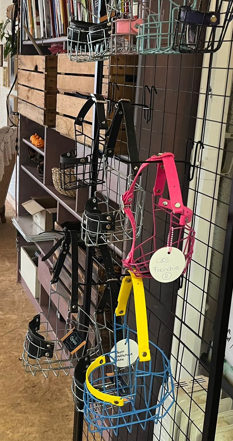 Maulkörbe in verschiedenen Farben, Maulkorb in Pink Französische Bulldogge, Hundeschule