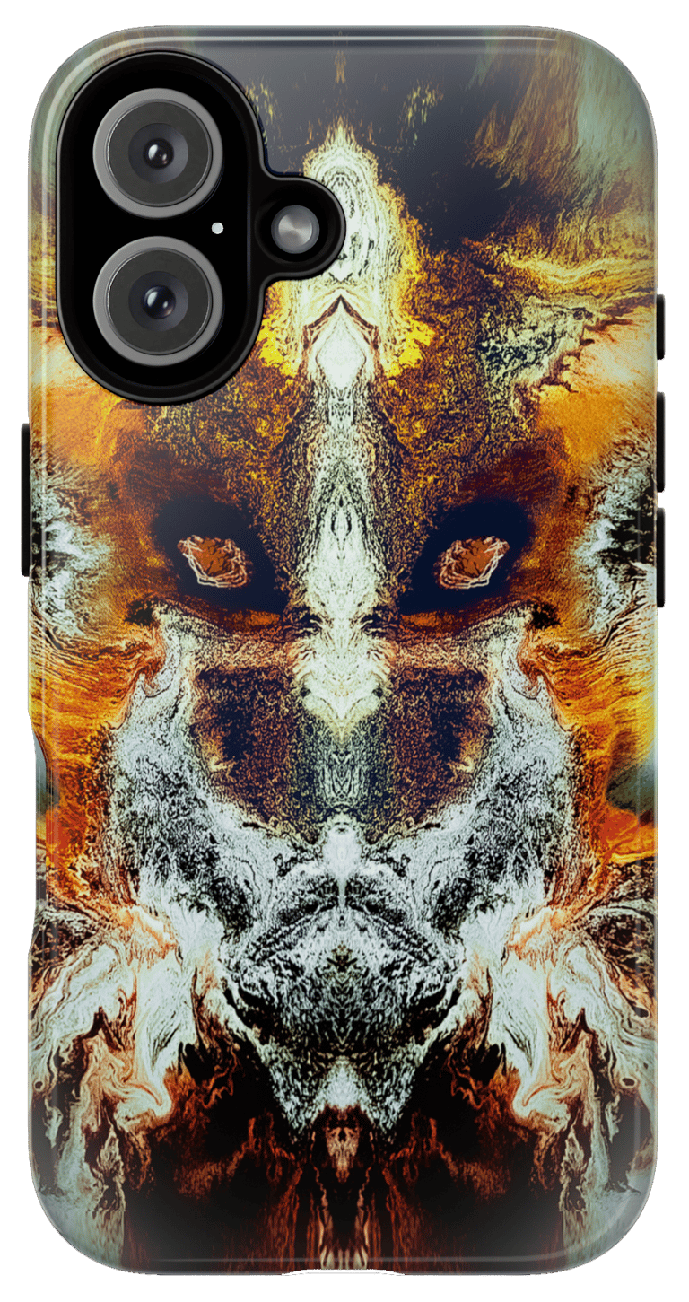 Radioactive abstract art phone case from the Dream Carnival collection