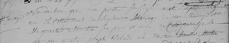 Birth of Marguerite Sauvage