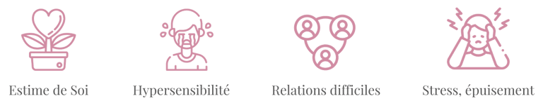 Icones estime de soi hypersensibilité relations toxiques stress épuisement