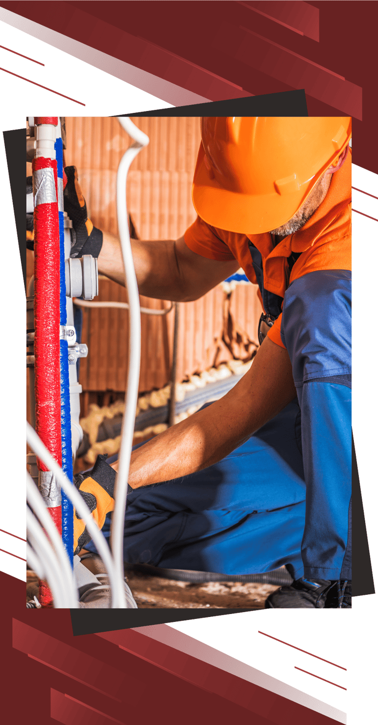 a man in a hard hat and safety gear