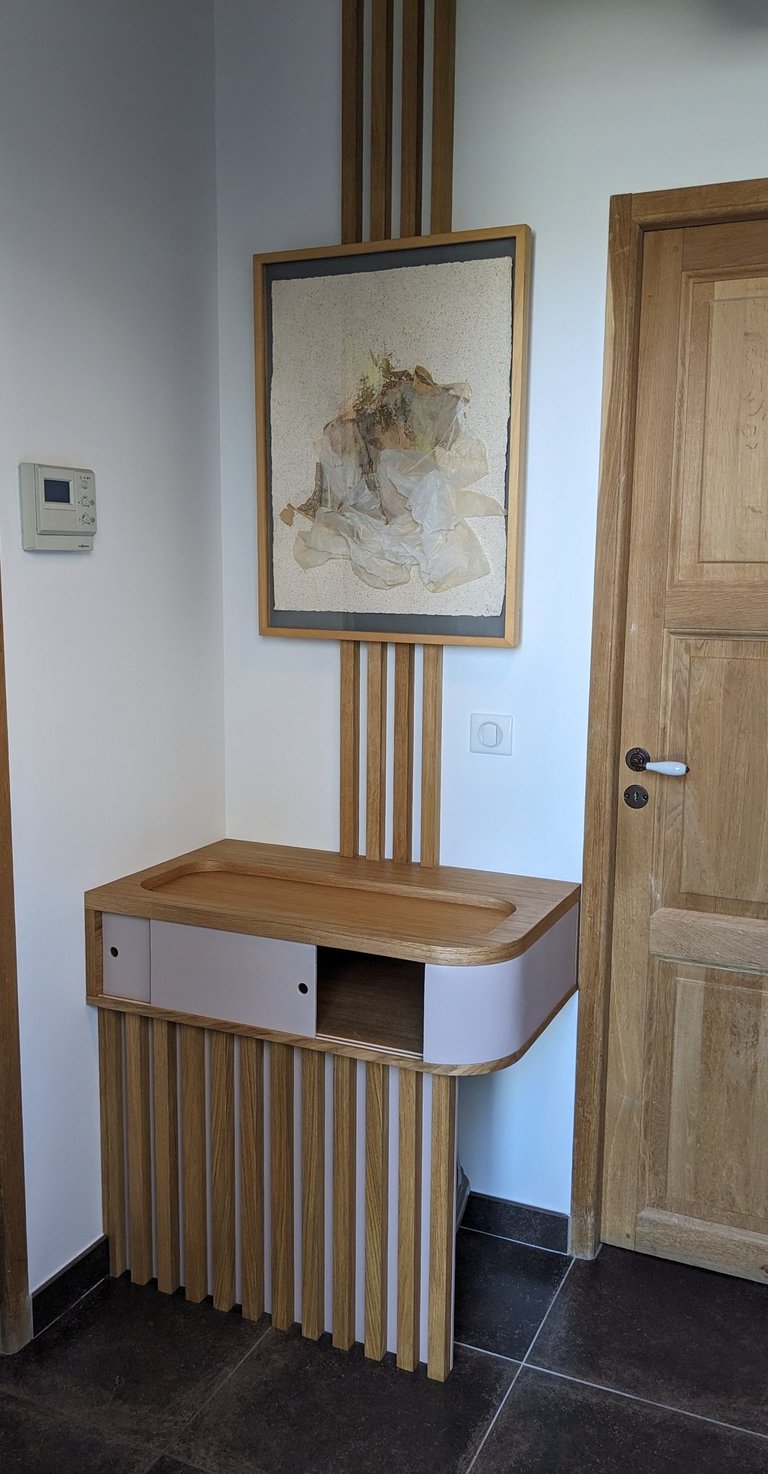 console d'entrée avec claustra