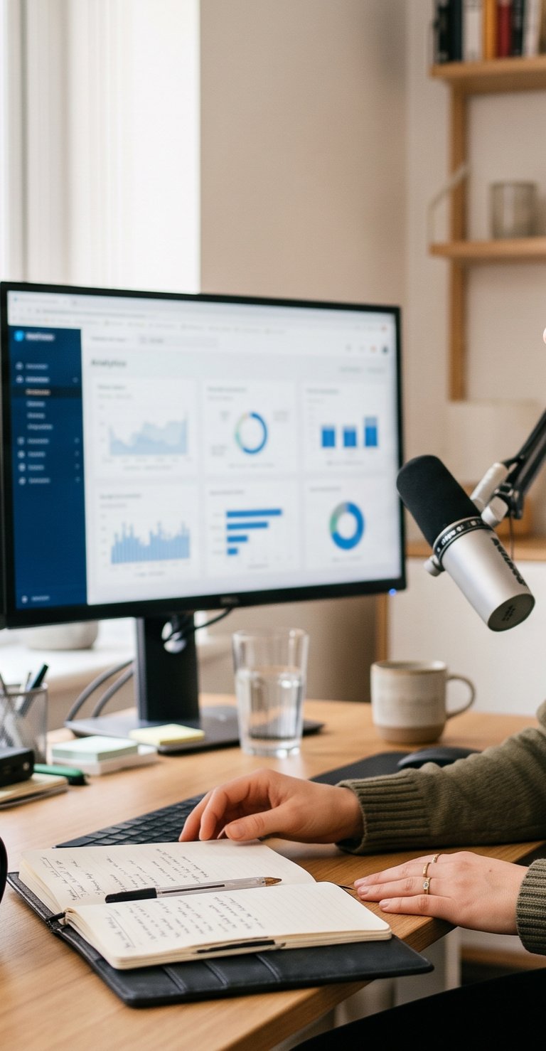 OnlyFans creator managing her business with analytics and financial planning
