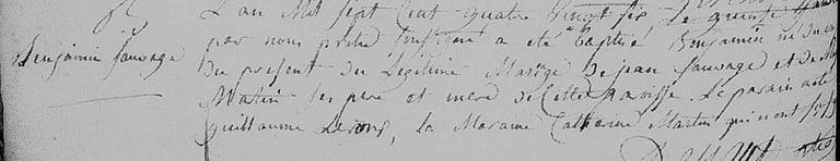 Birth of Benjamin Sauvage