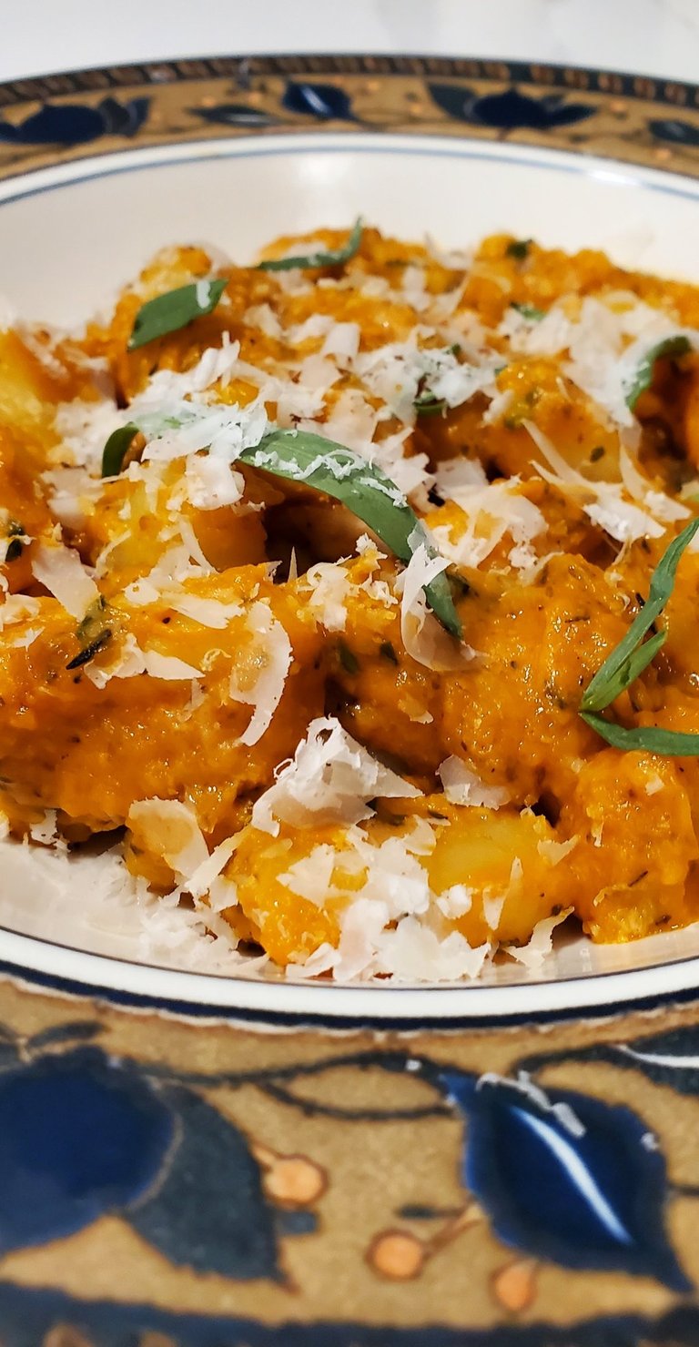 Pumpkin tarragon gnocchi