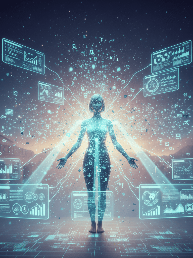 Female AI researcher exploring AI search and content visibility best ai course