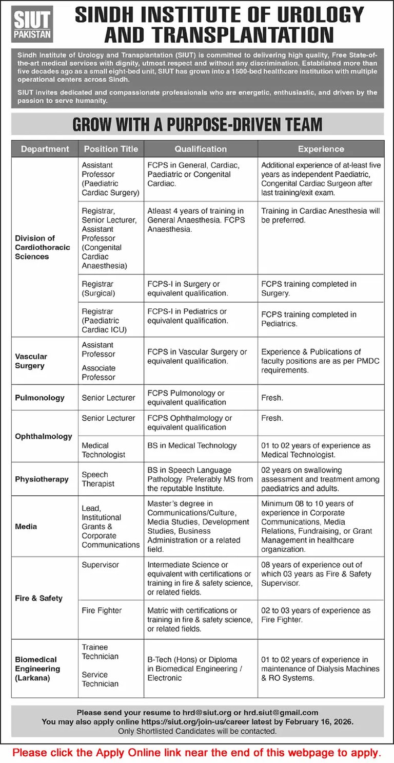 Sindh Institute of Urology and Transplantation (SIUT)