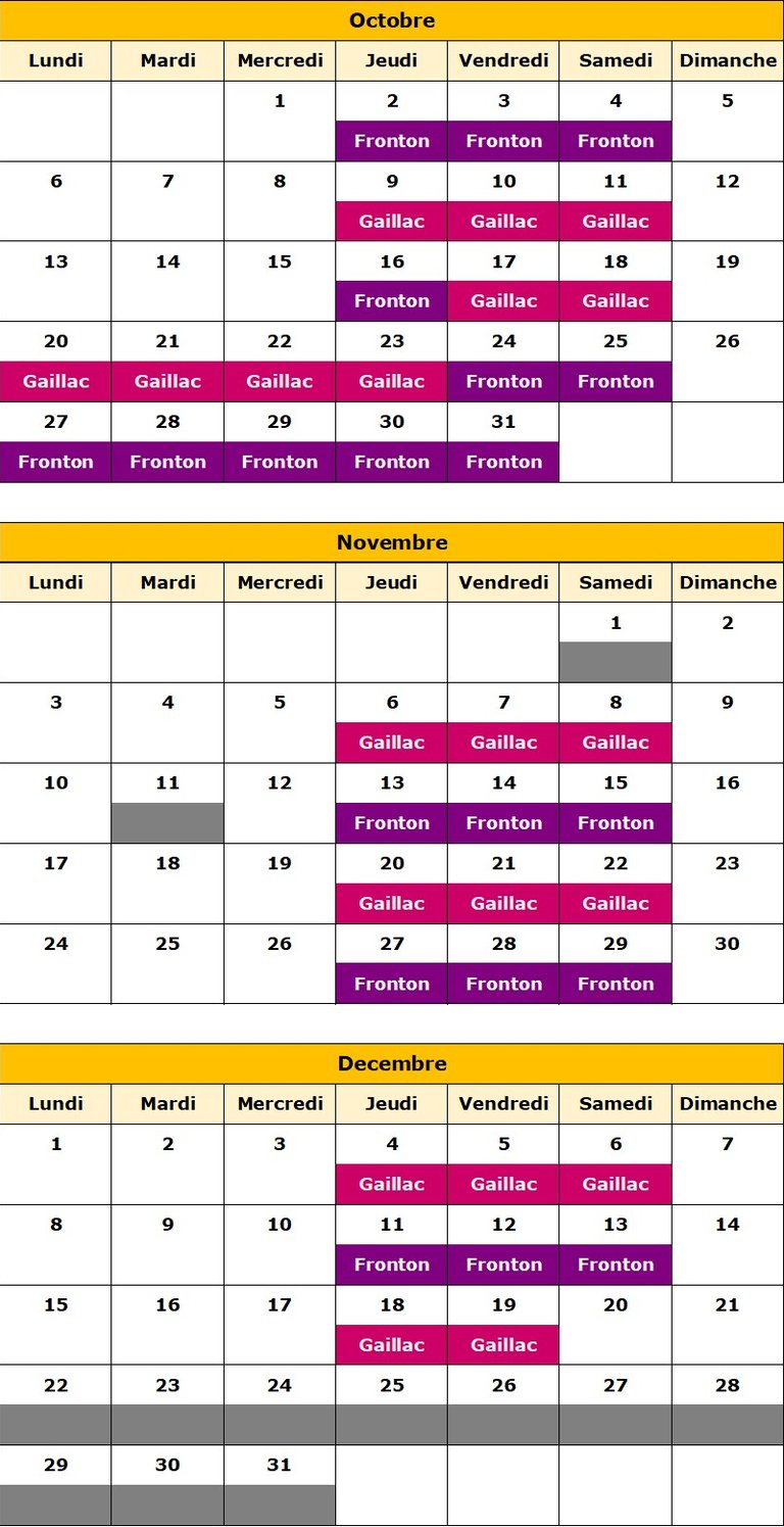 Calendrier